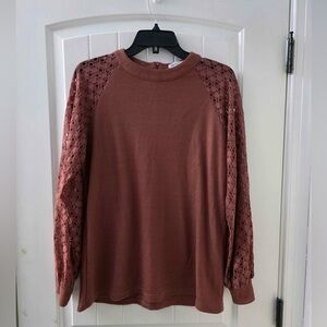 Chic Lace Sleeve Women's Sweatshirt